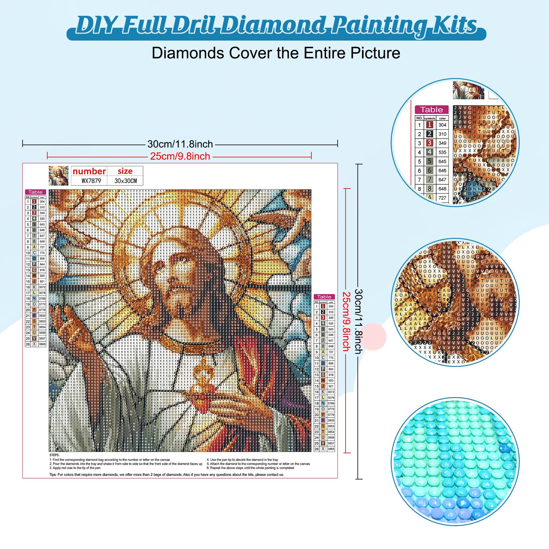 Yoonqun Diamond Painting Kit Rosa rossa Pittura Diamante 5D fai da te Grande Completo Cristallo Strass Motivo Mosaico Ricamo Punto Croce Arte Decor