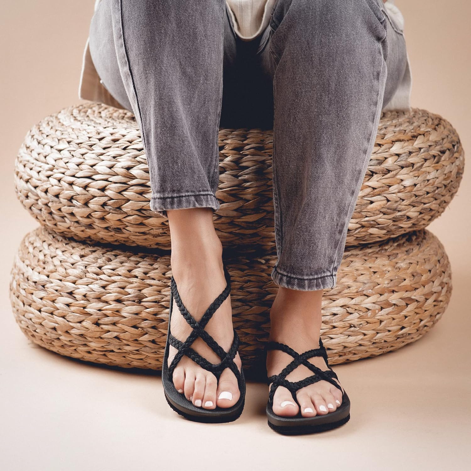 Plaka Lagoon Arch Support Sandals for Women - Comfort Collection, Strappy Braided & Water-Resistant Design - Ideal for Walking, Beach & Summer Use - High-Quality Patented Sole - Image 2