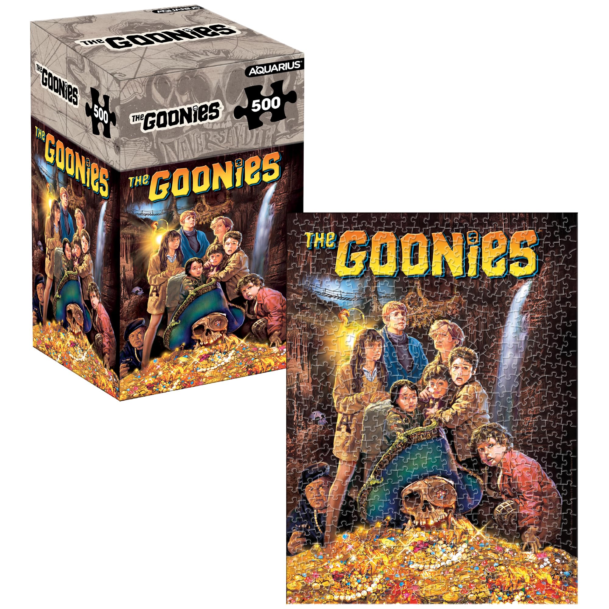 AQUARIUS Goonies 500pc Puzzzle (500 Piece Jigsaw Puzzle) - Glare Free - Precision Fit - Officially Licensed Goonies Merchandise & Collectibles - 14x19 Inches