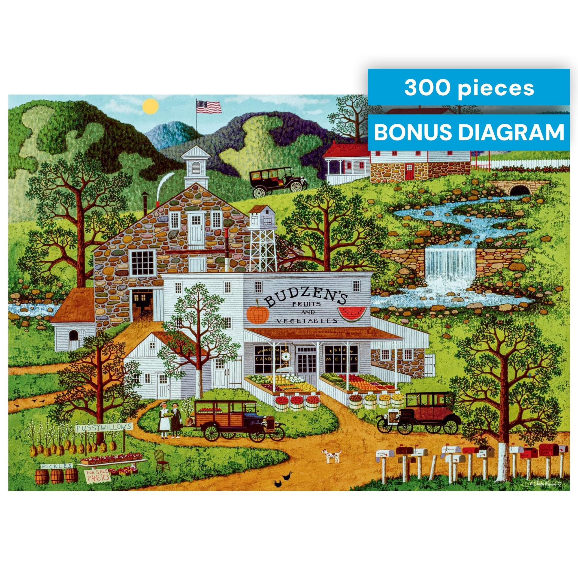 Amazon.com: Buffalo Games Oversize Puzzle – Budzen's by Charles