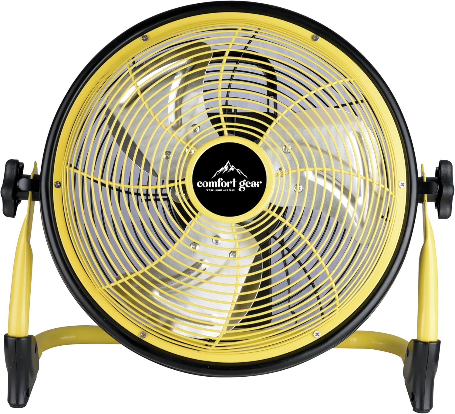 12 Inch Rechargeable Outdoor High Velocity Fan, Portable Battery Operated, 2000 mAh Lithium-Ion Battery, Adjustable Tilt - Camping Fan for Home, Garage, Tent & Office
