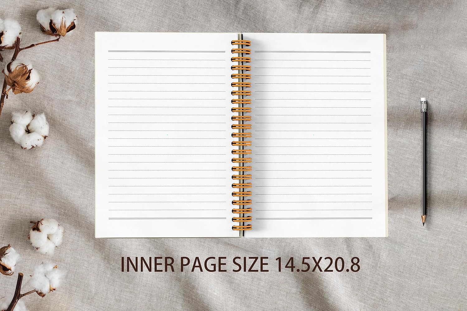 VNWEK Abstract Boho Terracotta Sun Sunrise Sunset Sunshine Sunray Spiral Notebook Journal 5.5 x 8.3 inches,Boho Lined Hardcover Spiral Notebook,Boho Gifts for Women Teen Girls Teens - Image 3