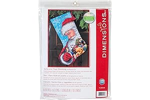 Dimensions Needlepoint Santa and Toys Personalized Christmas Stocking Kit