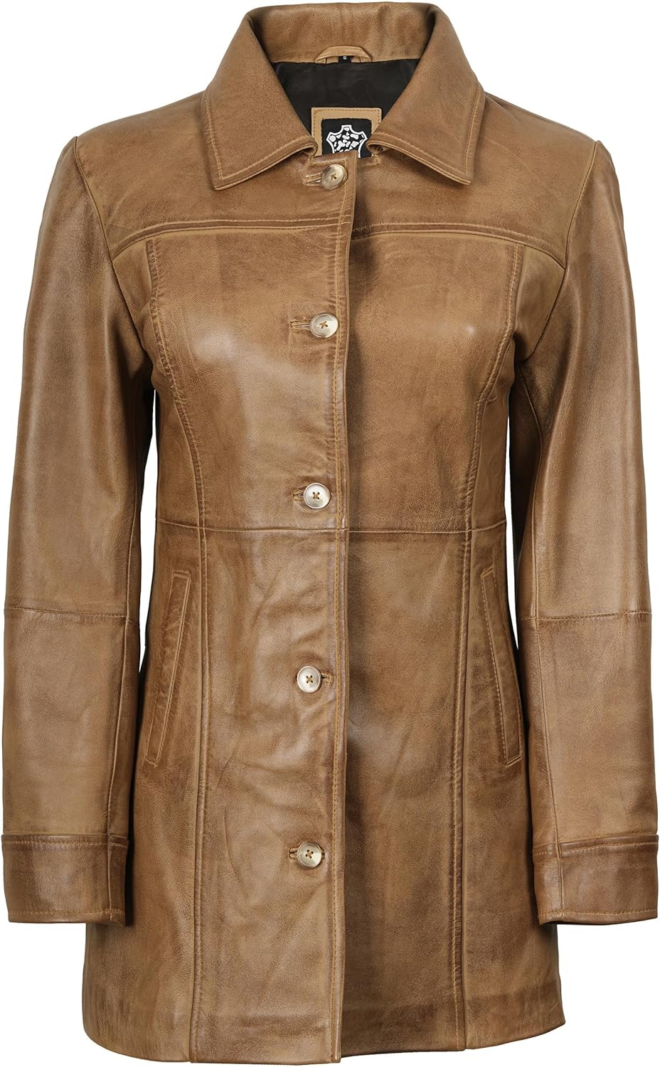 fjackets Real Leather Jacket Women - Lambskin Leather Car Coats For Womens - Stylish Soft Women's Long Coats - Image 3