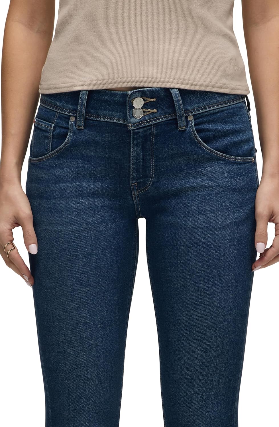 Hudson Womens Collin Mid Rise Skinny Jean, with Back Flap Pockets - Image 4