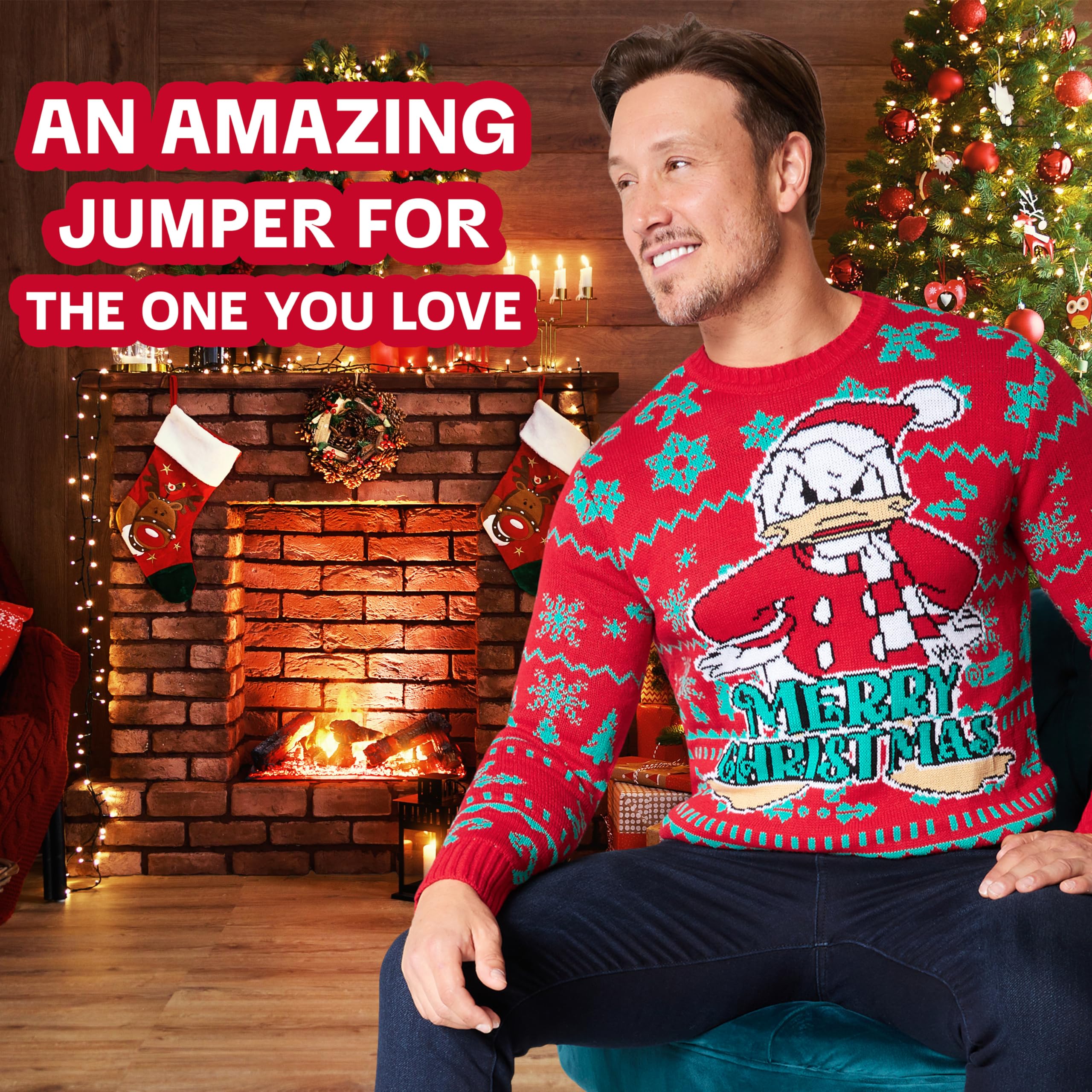 Disney Pull Homme Hiver Chaud, Pull de Noël Homme - Cadeau Homme et Ado