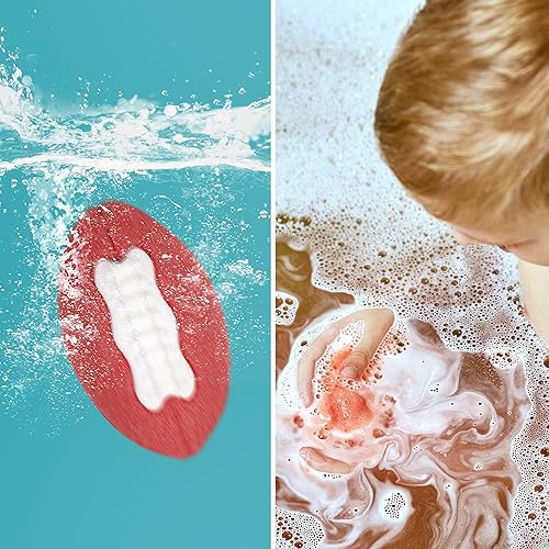 Miniatura 5 de Bathletes 6 bombas de baño deportivas para niños con sorpresa en el interior, juguetes de baño para niñas y niños con 6 premios deportivos,