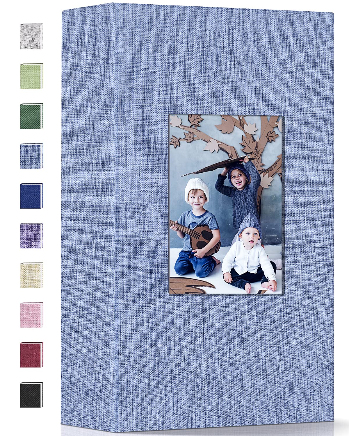 popotop Photo Album 4x6-300 Photos Linen Cover Photo Books with 300 Horizontal Pockets,Slip-in Picture Albums for Family Wedding Anniversary Baby Vacation Pictures