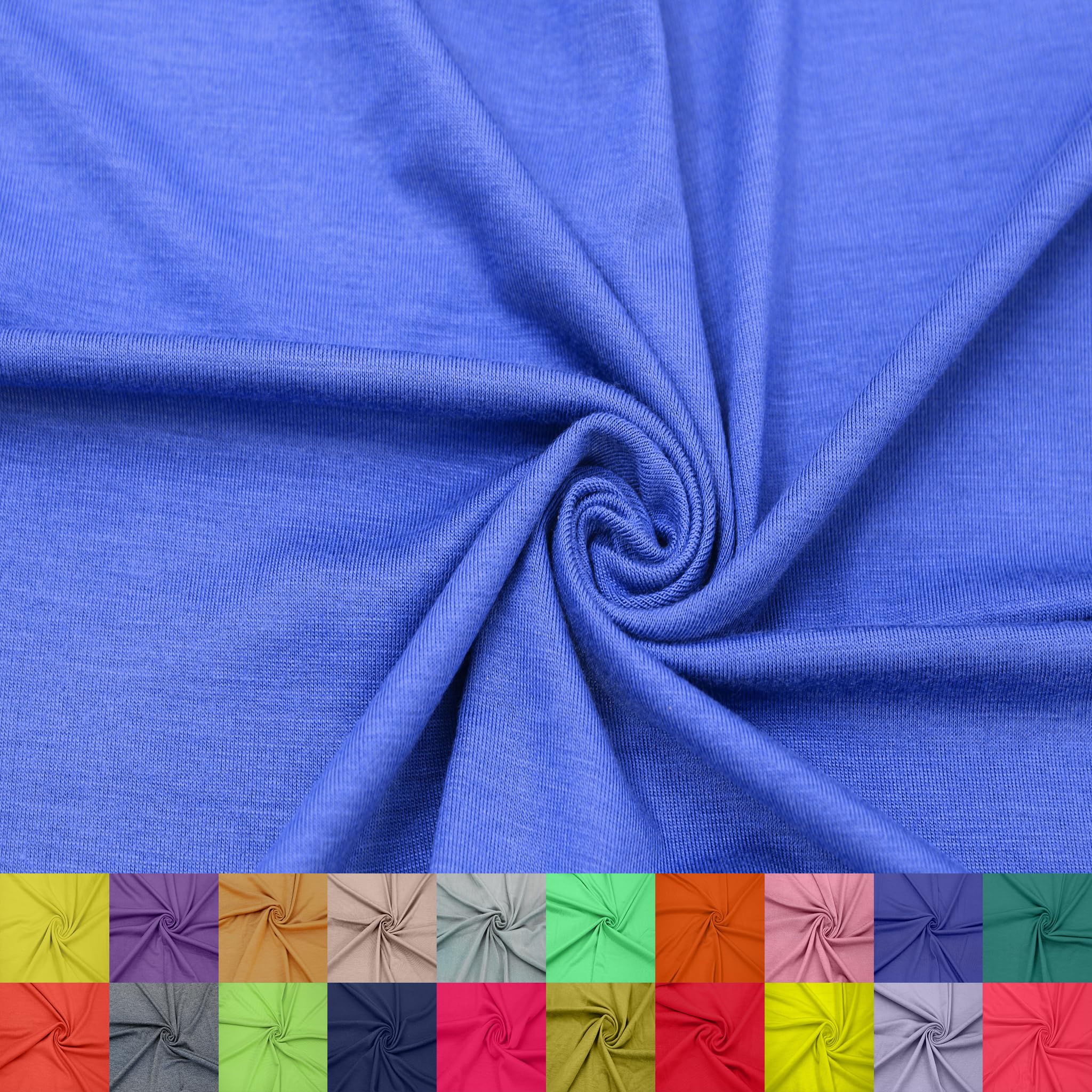 60" Wide Rayon Spandex Jersey Knit Fabric by The Yard - 4-Way Stretch, 200GSM, Medium Weight -Soft & Breathable - Apparel, Accessories, Maternity & Decorations — view 75