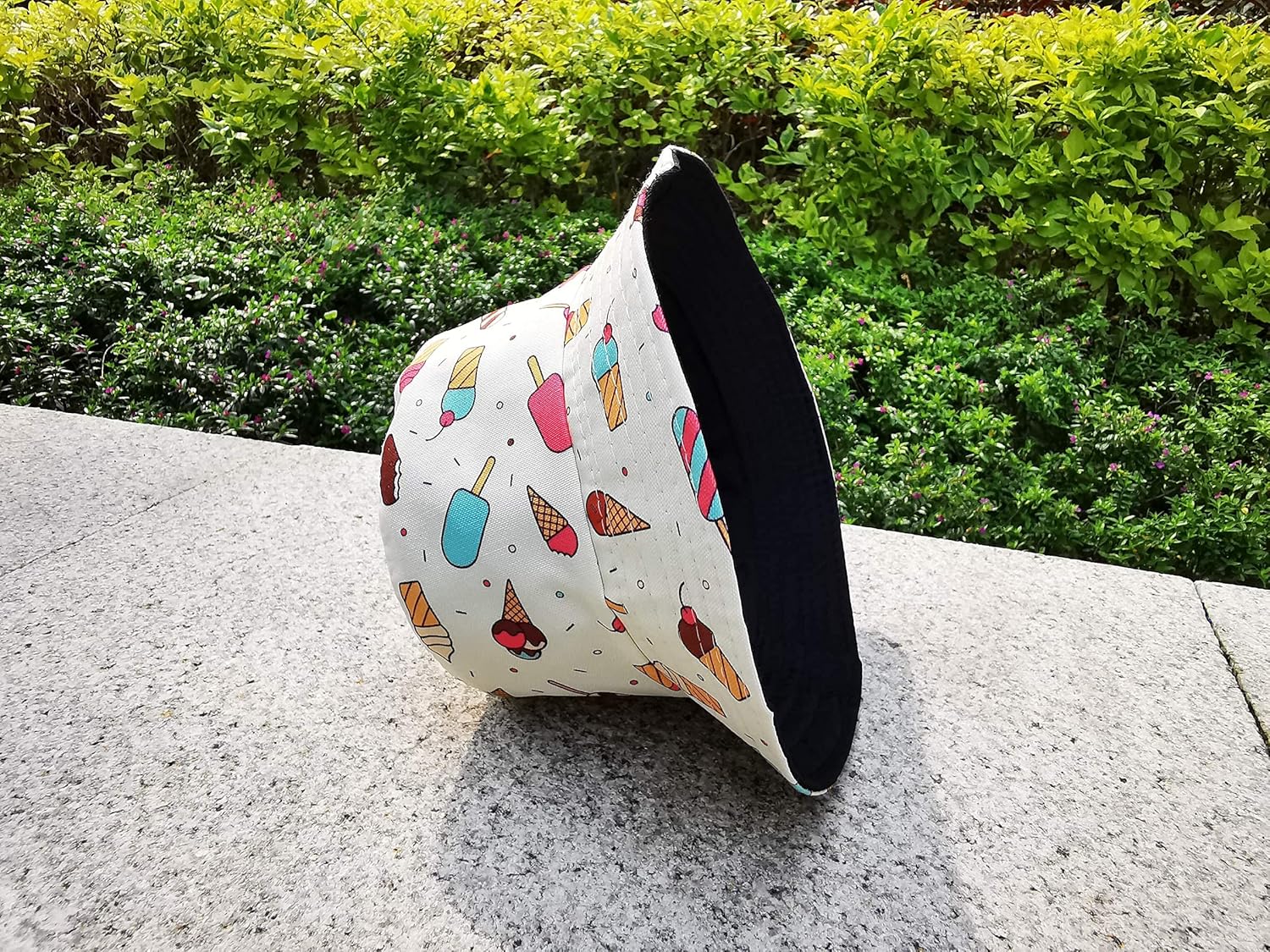 Unisex Print Double Side Wear Reversible Bucket Hat - Image 5