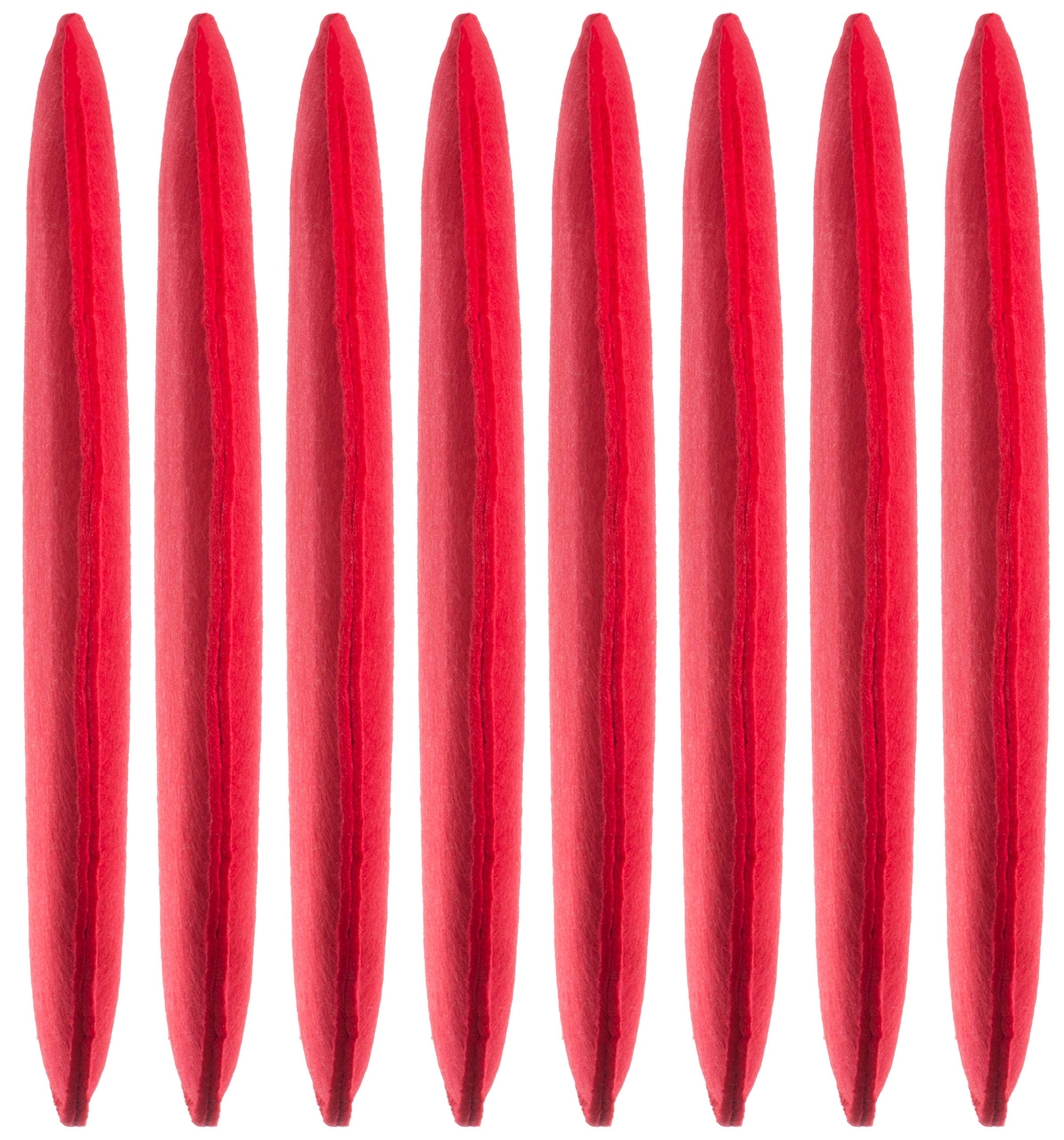Brandsseller Lot de 8 Coussins d'assise en Feutre 35 x 35 x 2 cm – Galettes de Chaise carrées et Robustes pour l’intérieur et l’extérieur, Assise rembourrée Confortable - Rouge