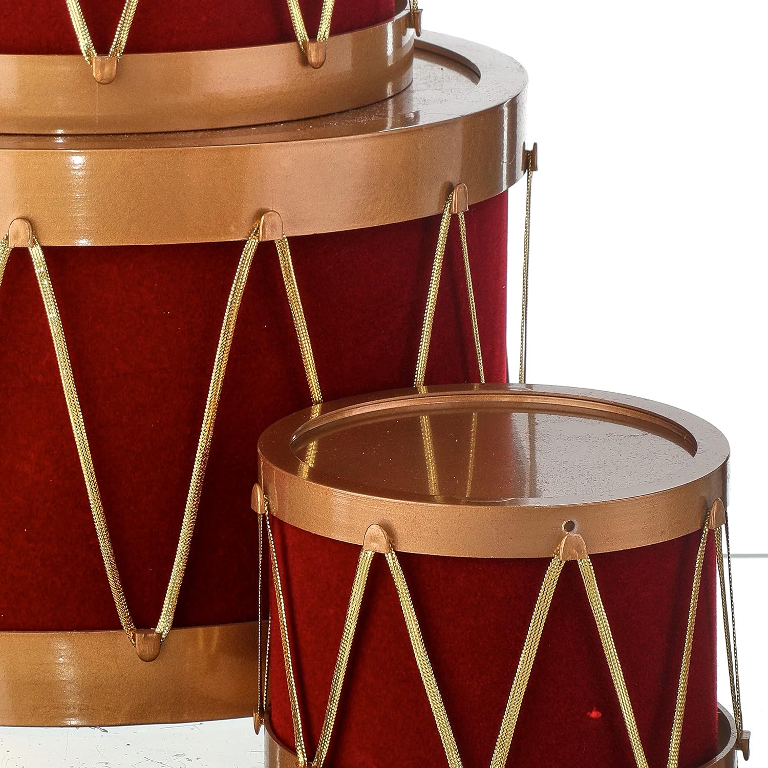 Regency International VP Flocked Drum with Rope Container (Red) image 3