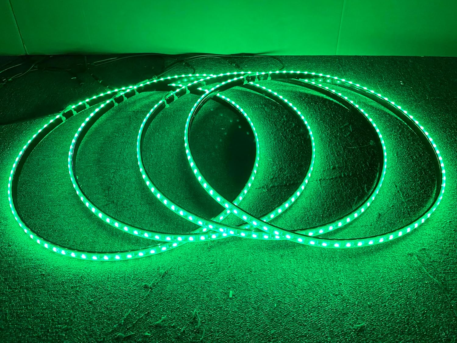 Sando Tech 17.5'' RGB Dream Chase Rim Lights for Car Truck Led Wheel Lights Bluetooth/Remote Ctrl Black Base Metal Ring Sturdy Iron Rings Flowing w/Turn Signal,Brake,Lock Offroad Lighting