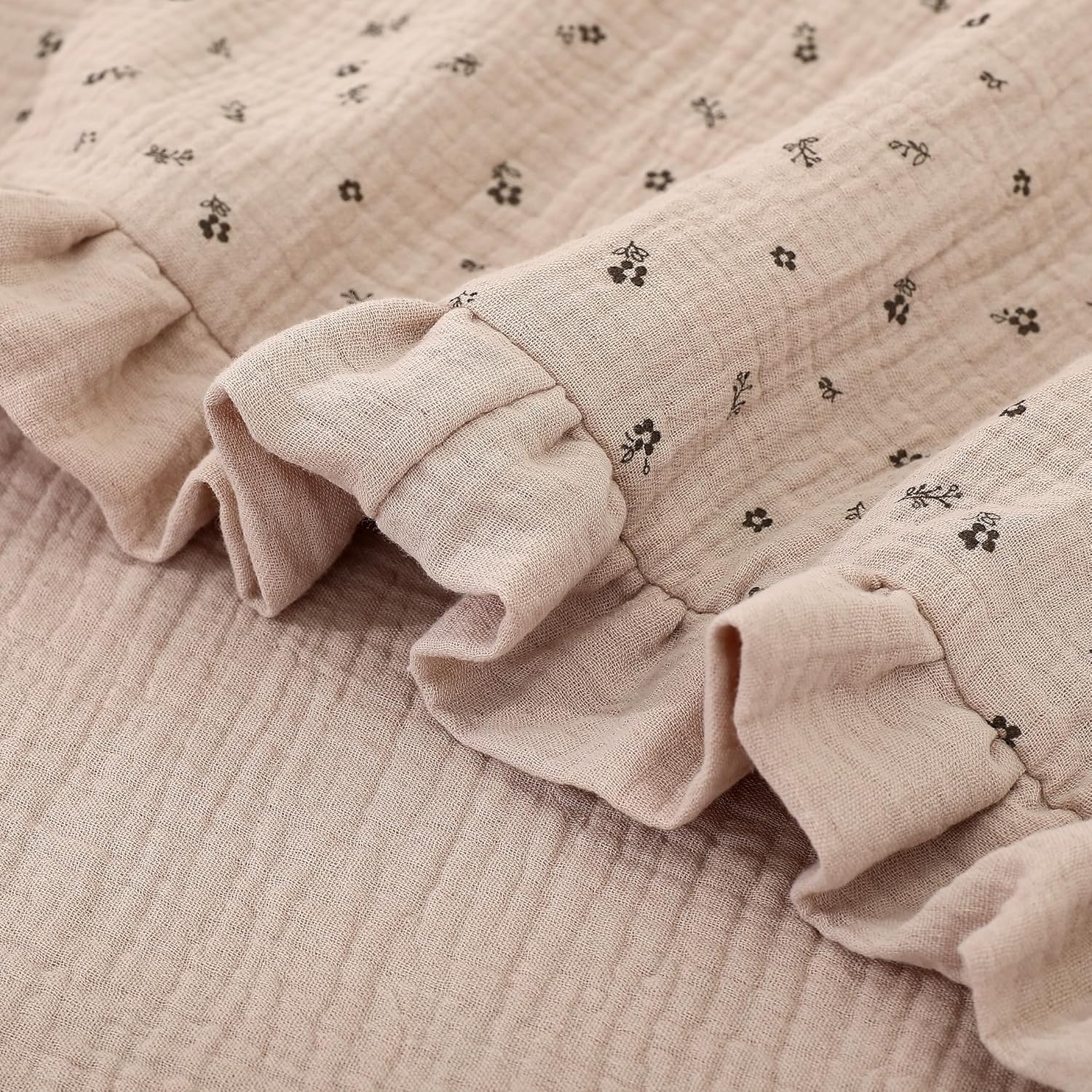 Muslin Toddler Blanket 43"x43" - 100% Cotton Super Soft Crib Blanket for Baby Boys & Girls, Infant & Toddler,Lightweight Nursing Cover & Breathable Stroller Blanket,Floral Design (Brown)