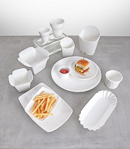 Miniatura 4 de Fortessa Fortaluxe Food Truck Chic Plato de papel para ensalada, 8 pulgadas, juego de 4