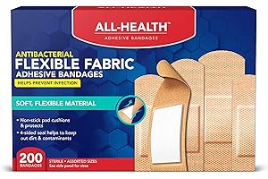 #1 All Health Fabric Adhesive Bandages Assorted Sizes Variety Pack, Classic Flexible...