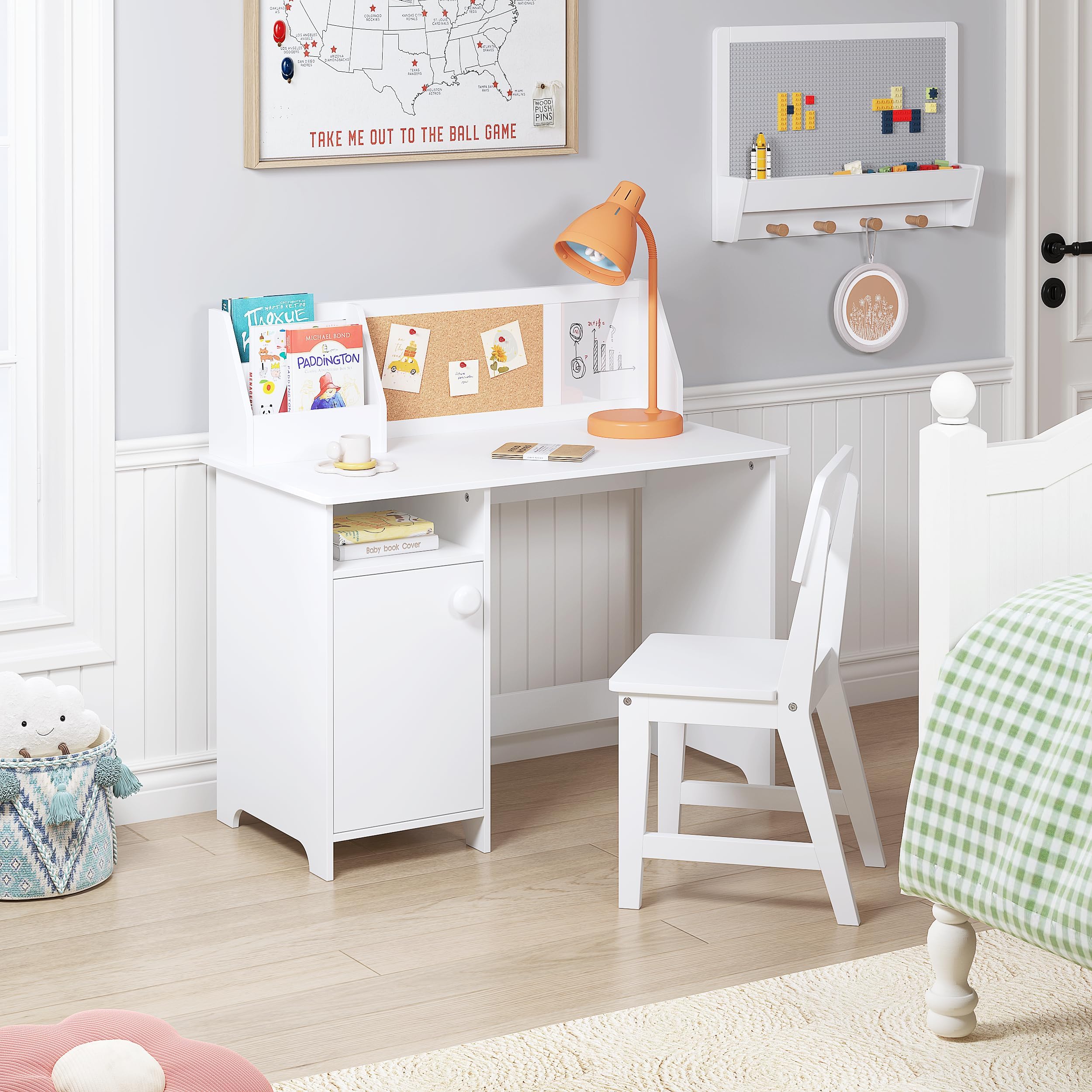 Amazon.com: UTEX Kids Study Desk with Chair, Kids Desk and Chair