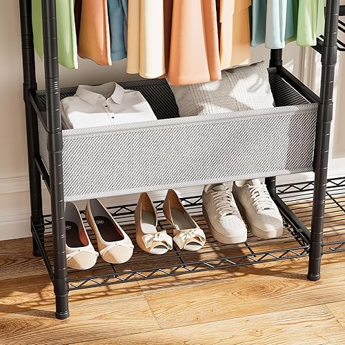 Vista 6 de Perchero para Ropa Perchero Organizadores de Armario y Almacenamiento Organización de Cuarto de Lavandería Resistente Portátil Percheros para Colgar