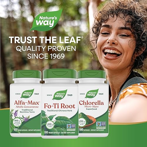 Vista 7 de Nature's Way Raíz de Fo-Ti, hierba china tradicional, 1,220 mg por porción, 100 cápsulas