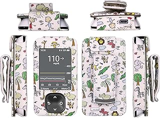 Designed Fitted Leather Case with Clip & Screen Protector (Includes Carabiner & Lanyard) for Dexcom G7 Receiver (WPF-1)