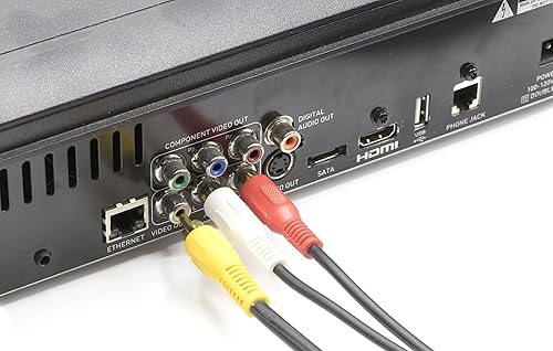 Miniatura 8 de Cable de audio y video RCA  6 pies, paquete de 3  Cable compuesto triple RCA  Cable rojo amarillo blanco  Cable AV RCA macho  Cable AV macho a macho