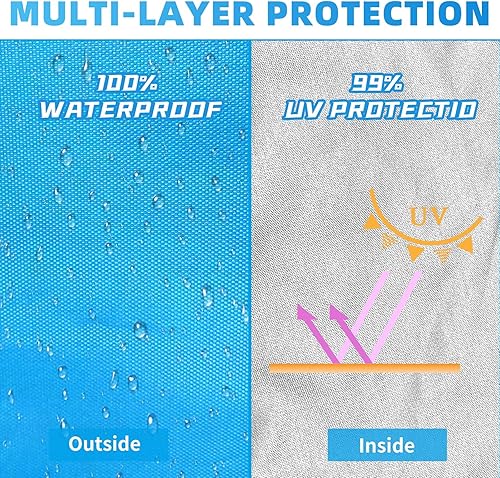 Miniatura 4 de Joramoy Paredes laterales para toldo con dosel 10×10 pies para toldo emergente, panel lateral instantáneo con capa impermeable y de protección UV, 1