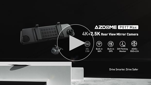 AZDOME デジタルインナーミラー ミラー型前後ドライブレコーダー PG17 Amazon.com: AZDOME PG17 Pro Mirror Dash Cam Front and Rear