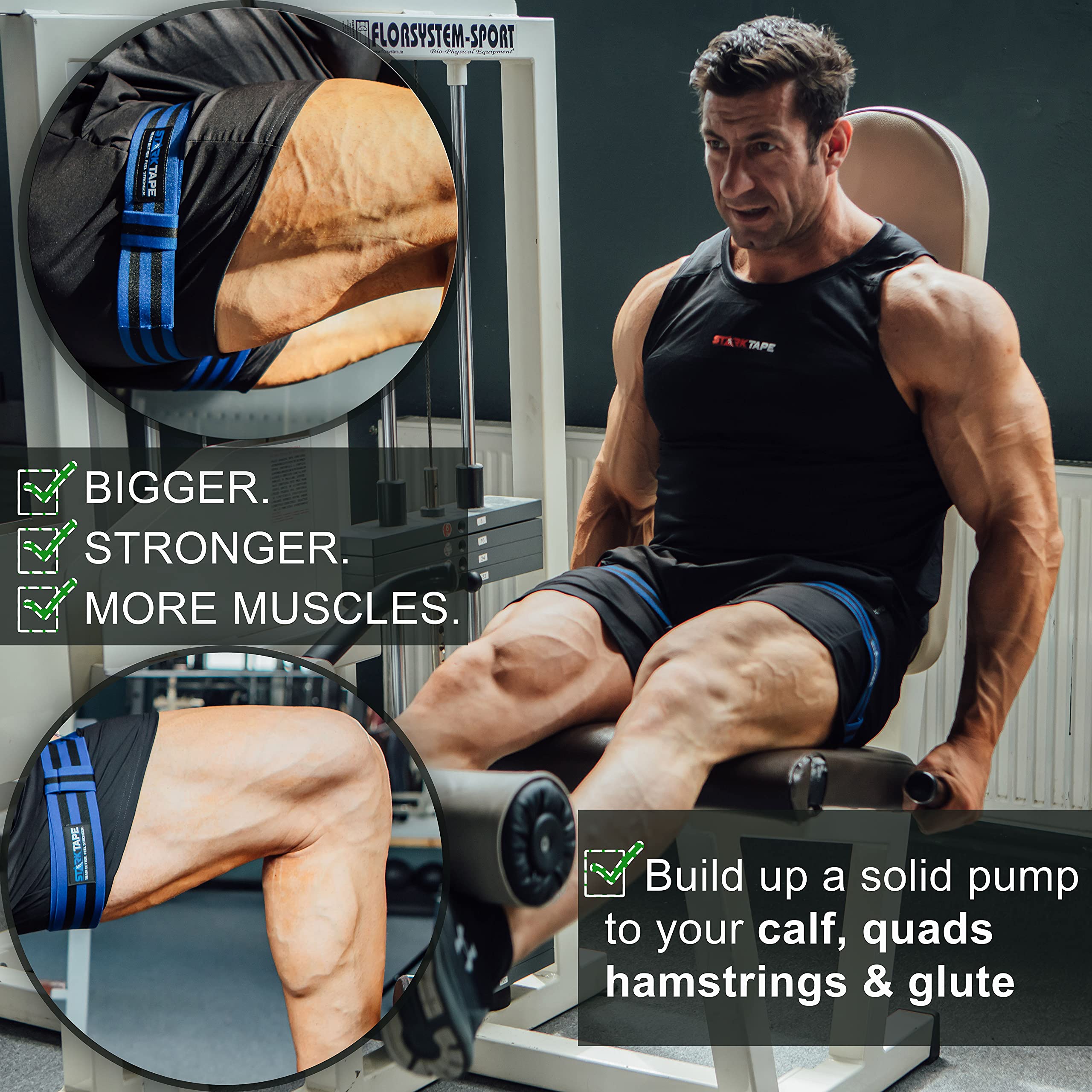 IZZY BFR Okklusionsbänder – 4er Set Für Arme & Beine, Verstellbar & Robust | Für Muskelaufbau & Fitness