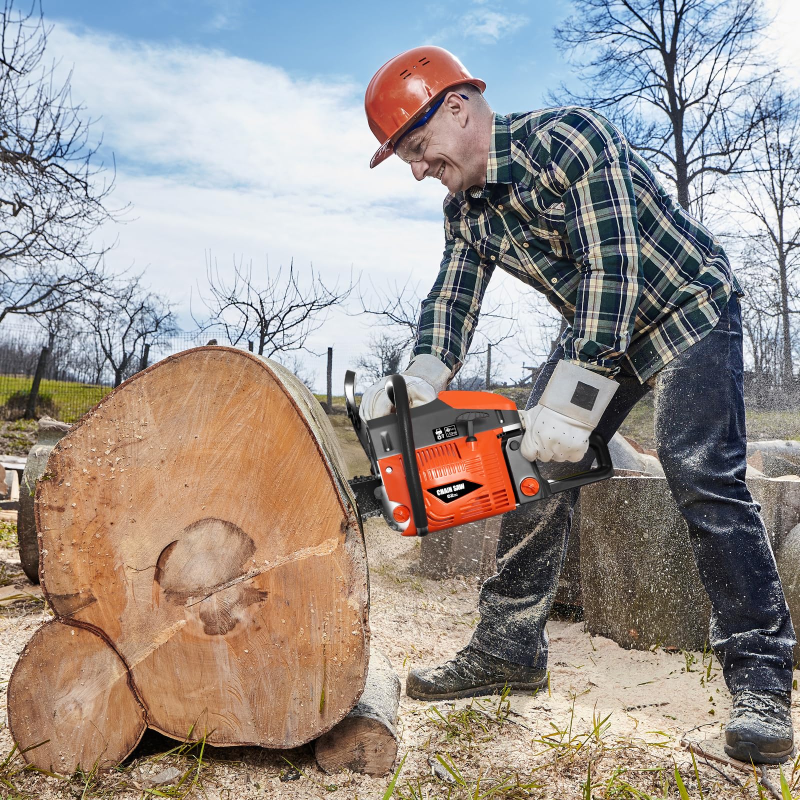 Amazon.com : 20 Inch Gas Chainsaw, 62CC Professional Chainsaw with