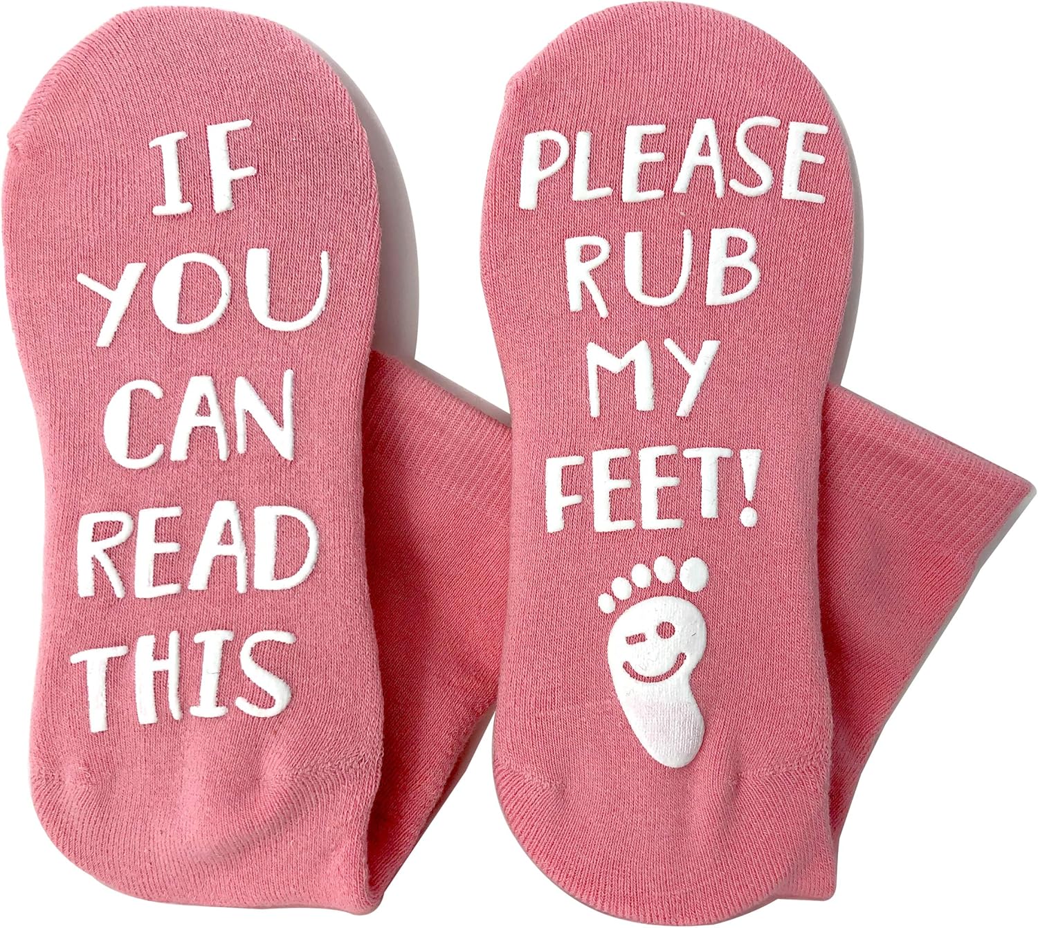 SILLY OBSESSIONS Funny Socks if you can read this, please rub my feet, Get Well Soon Socks for Men & Women, Post Surgery gift