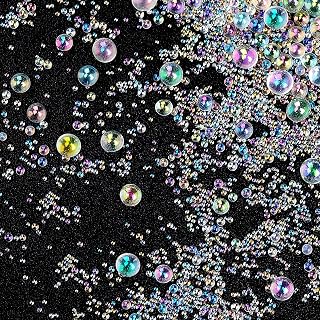 OIIKI 150g UV Resin Bubble Beads, Transparent Colorful Beads, No Hole Tiny Beads, Supplies Accessories for Molds Fillers Jewelry Making (0.4mm to 3mm)