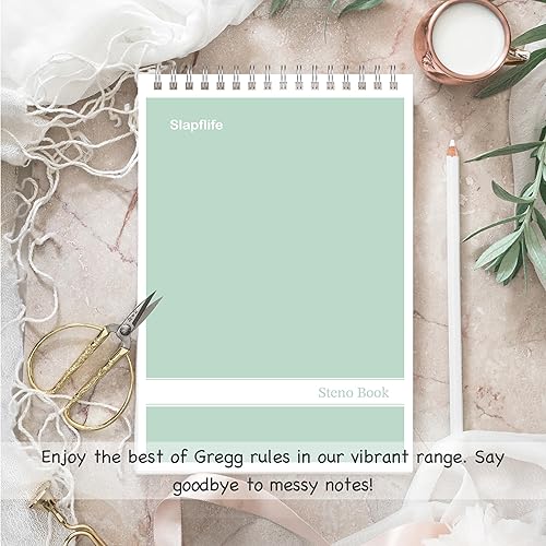 Miniatura 2 de Steno Pads Spiral 6 x 9 pulgadas, paquete de 6 almohadillas de esteno en espiral superior, regla Gregg, 80 hojas, cuadernos Steno espiral superior