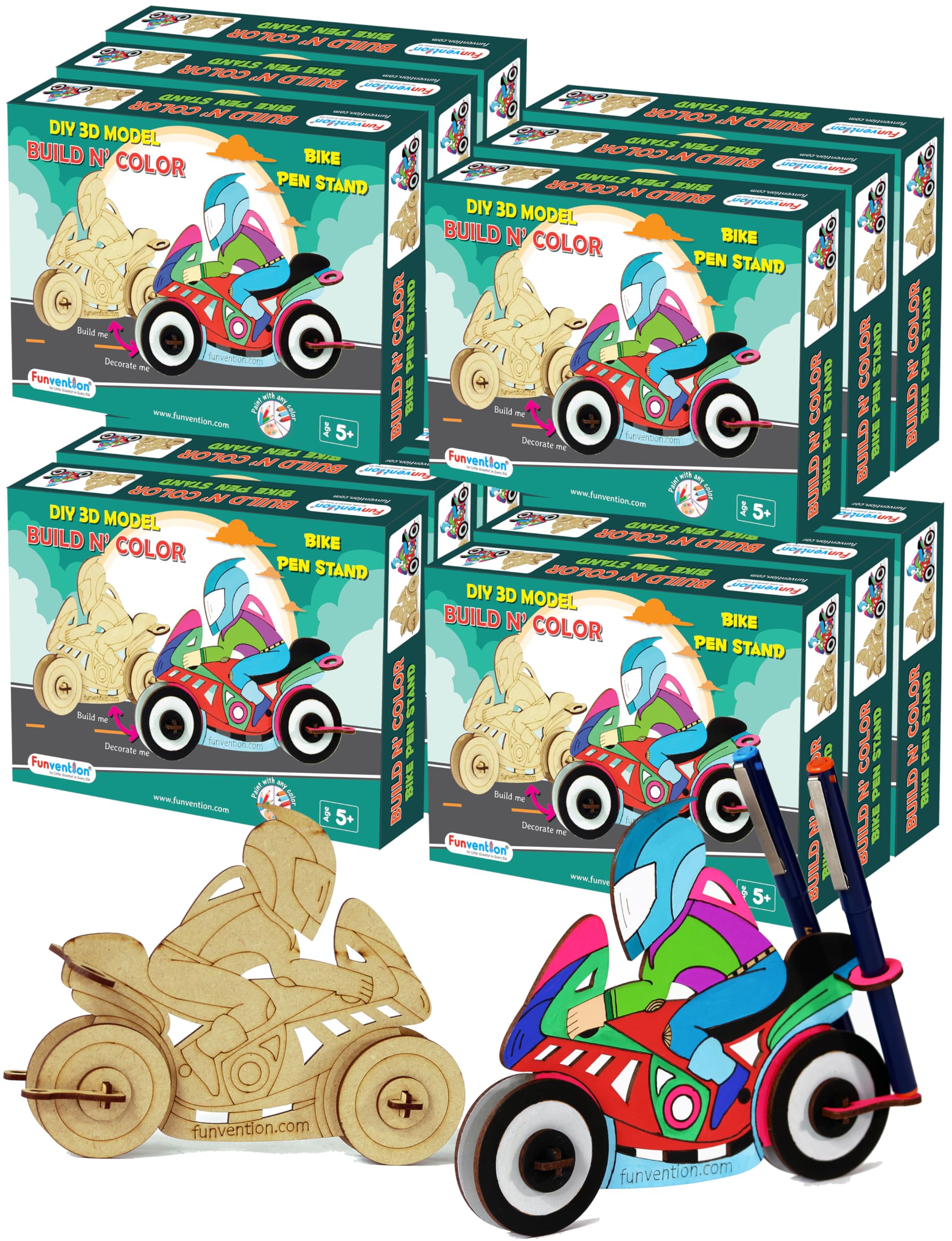 See full amazon price history chart for Funvention Bike - 3D Coloring Model (Pack of 12) - DIY Desk Organizer Pen Stand - STEM Leanring 3D Puzzle Toy - Art, Coloring and Painting Kit for Kids - Birthday Return Gift, Kids Party Pack Funvention Bike - 3D Coloring Model (Pack of 12) - DIY Desk Organizer Pen Stand - STEM Leanring 3D Puzzle Toy - Art, Coloring and Painting Kit for Kids - Birthday Return Gift, Kids Party Pack (B07J55F9MN) Amazon Price History, Amazon Price Tracker