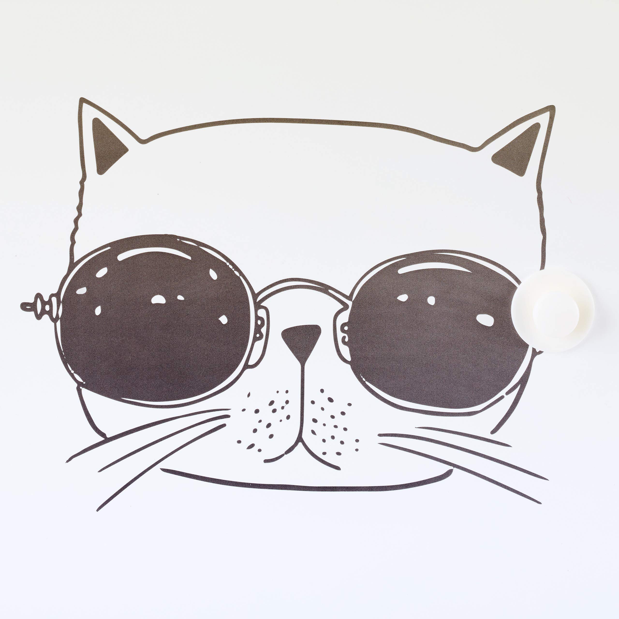 Relaxdays Estantería Infantil, Gatos, Siete Compartimentos, Perchero, Armario, 145 x 74 x 36,5 cm, Blanco