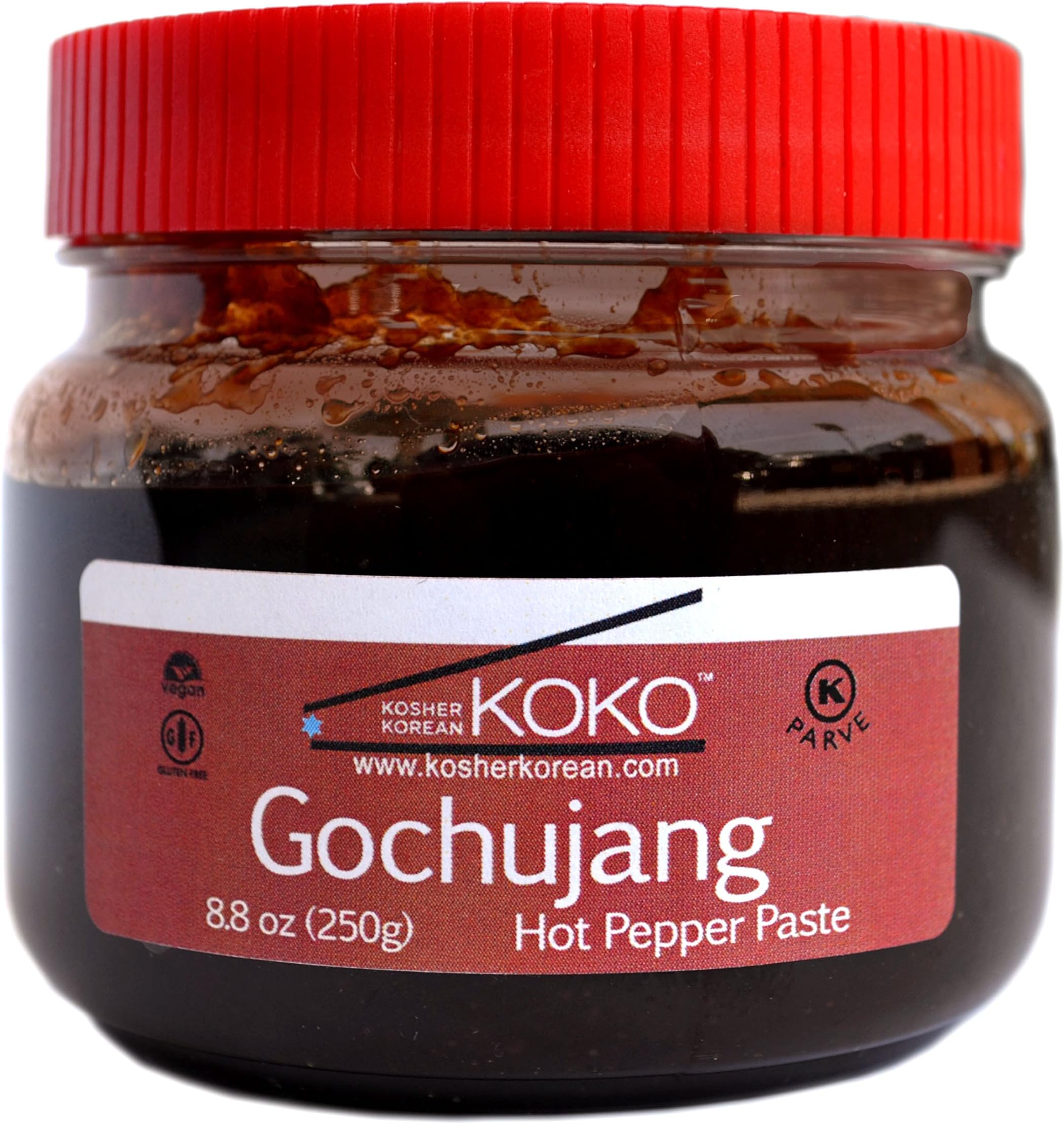 Koko Gochujang (Fermented Hot Pepper Paste) 8.8oz(250g) - Certified Kosher Gochujang - Premium Gluten-free 100% Korean all Natural