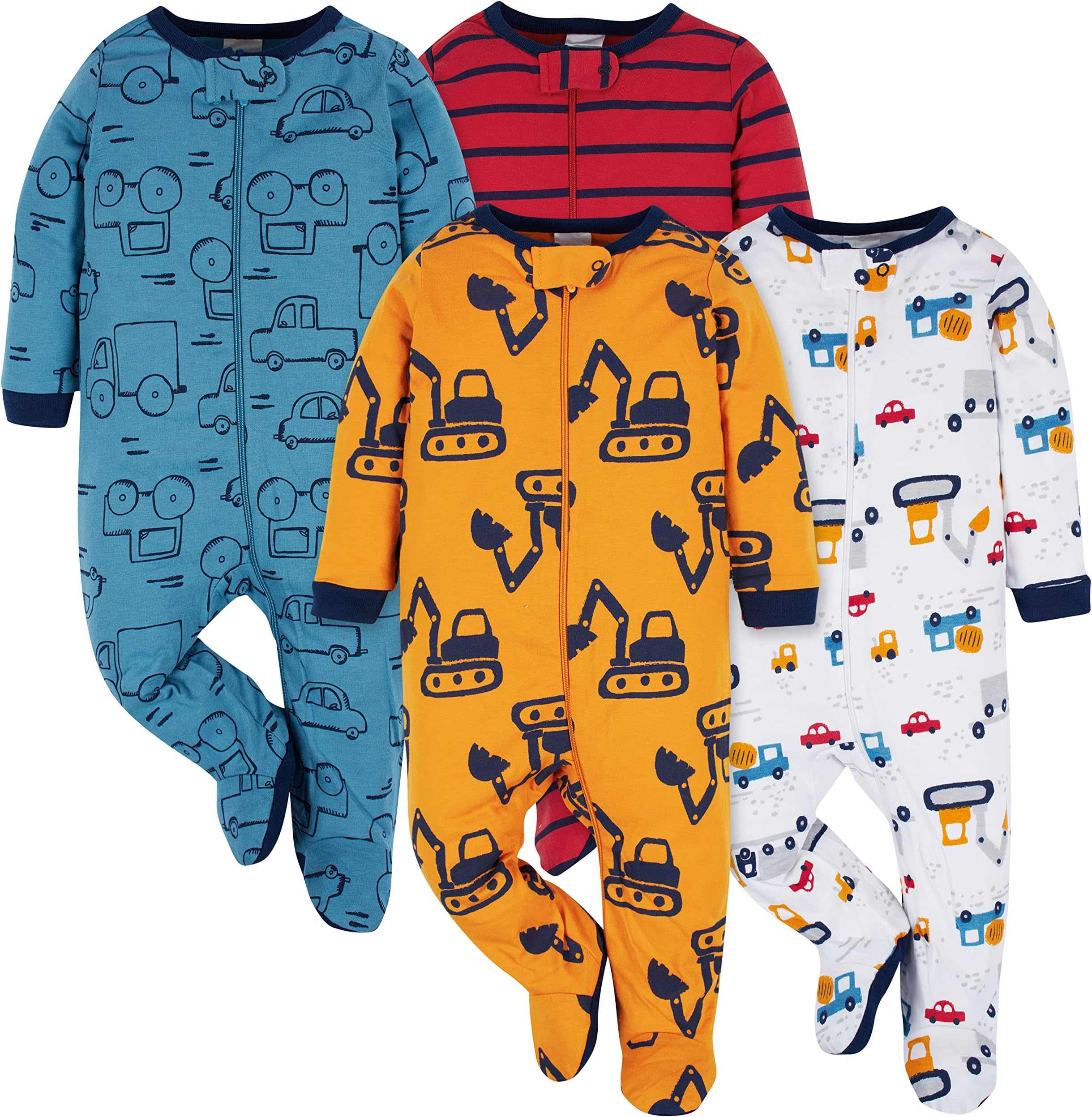 Onesies Brand baby-boys 4-pack Sleep 'N Play Footies Baby and Toddler Sleepers (pack of 4)