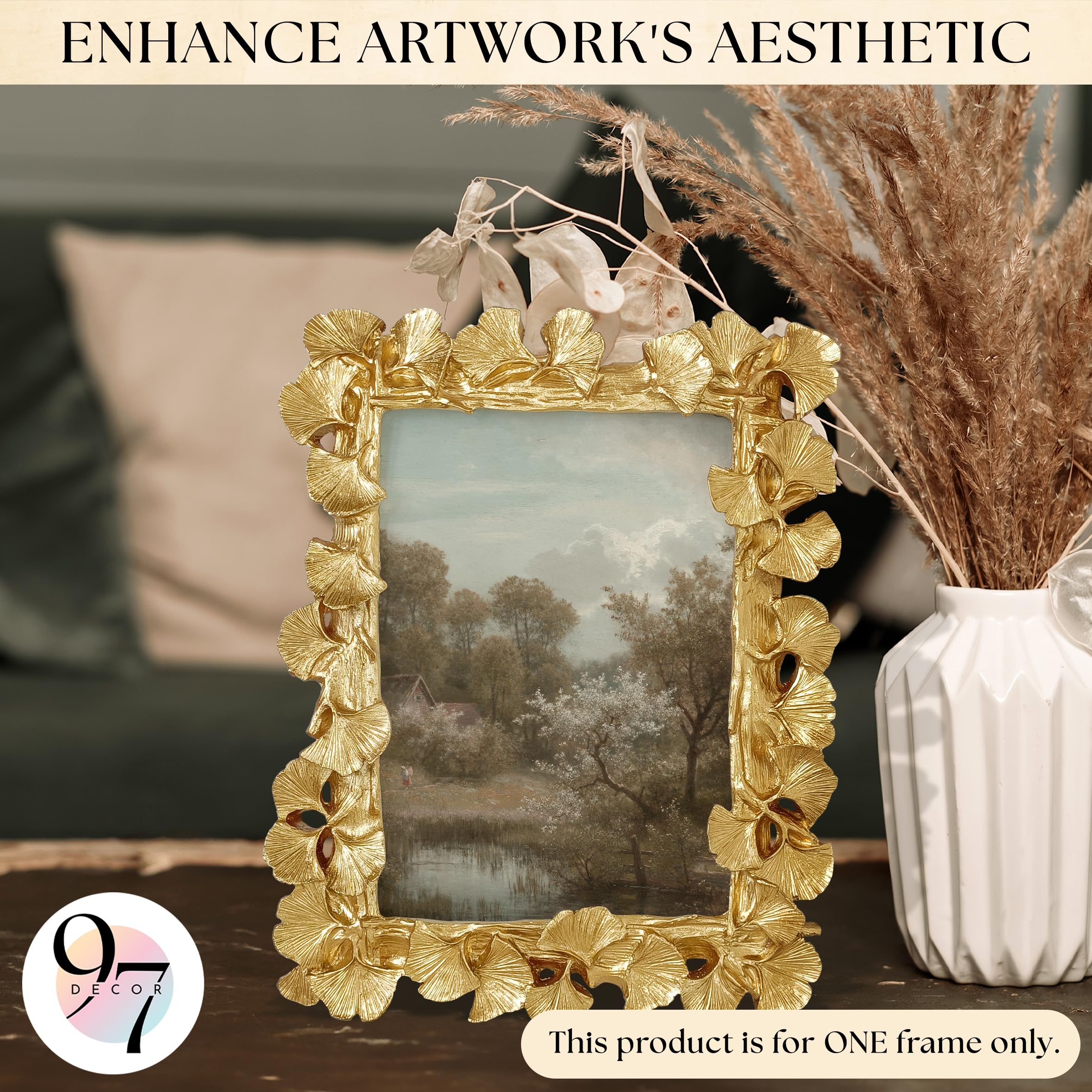 Amazon.com: 97 Decor 4x6 Vintage Picture Frame - Ornate Gold Frame