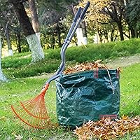 Vista 8 de Walensee - Rastrillo para hojas con mango largo de acero, recogedor de hojas resistente y garra de jardín, recogedor de hojas multiusos y rastrillo