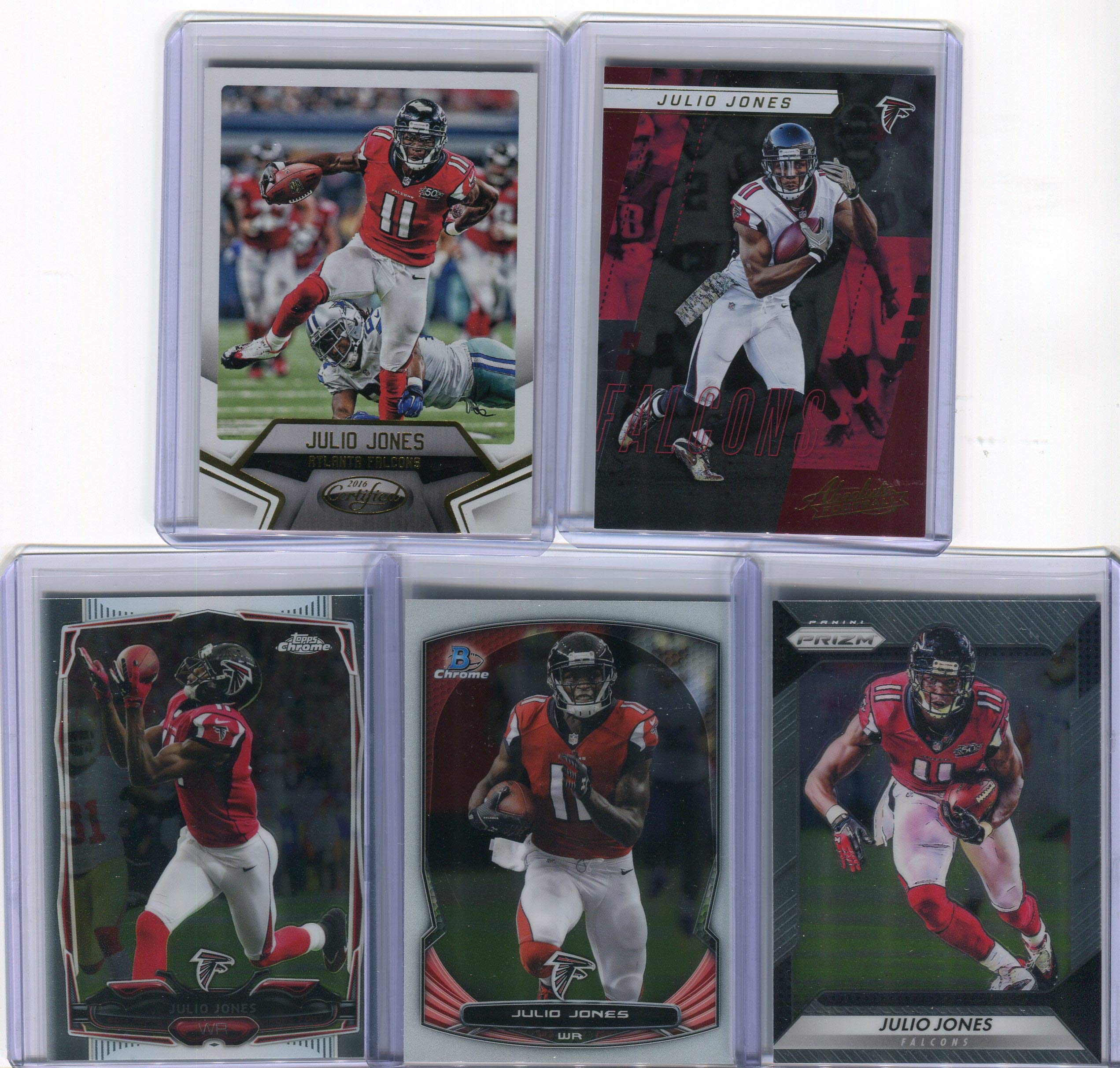 Julio Jones Atlanta Falcons Assorted Football Cards 5 Card Lot
