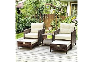 Ultimate Relaxation with Our 5-Piece Papamic Outdoor Patio Furniture Set