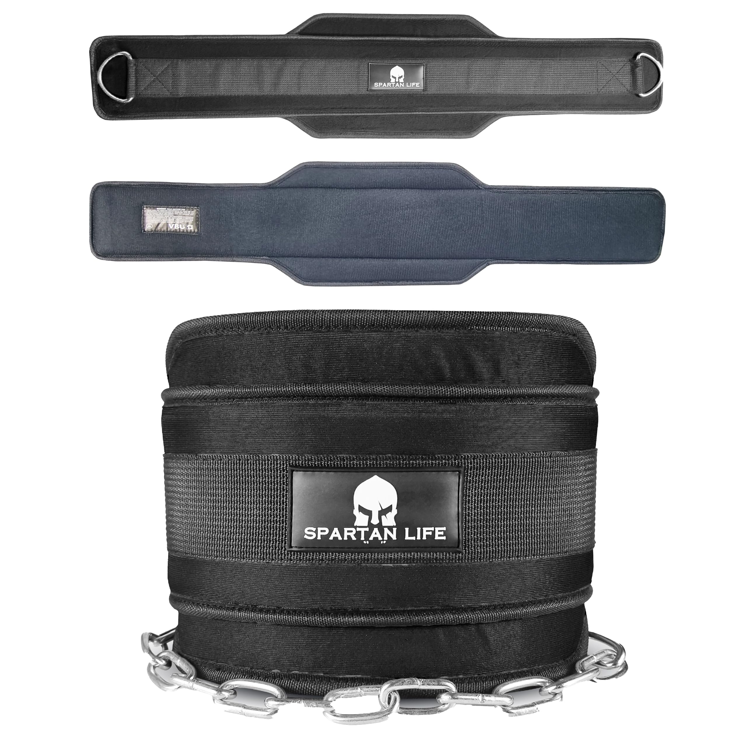 Dip-Gürtel für Gewichtheben, gewichteter Gürtel mit Kette für Klimmzüge, Fitness-Hebegürtel für Powerlifting, Kniebeugen, Bodybuilding, robuster Stahl, Workout-Gürtel mit bequemer