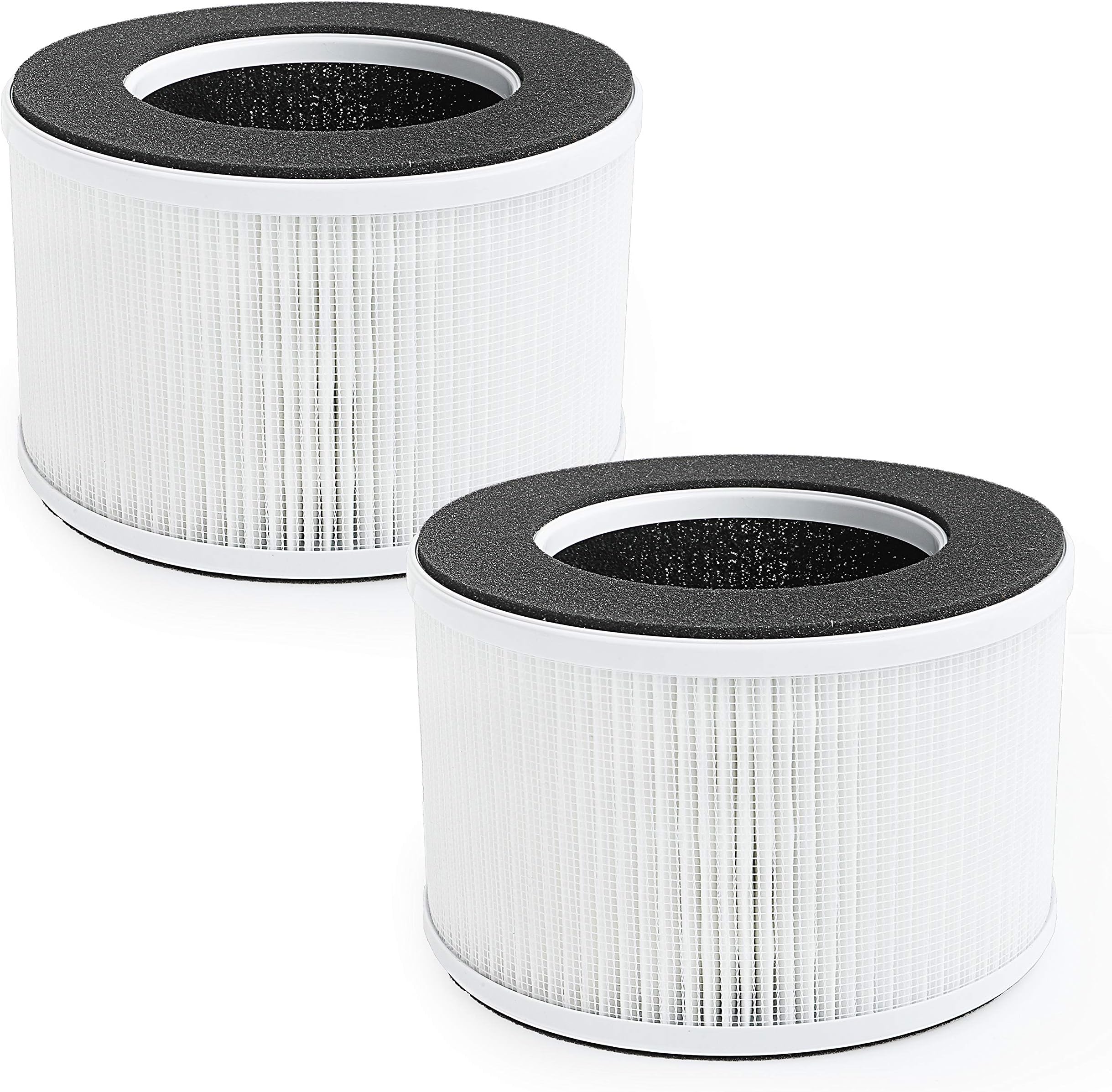 Flintar 3-in-1 True HEPA Replacement Filter Compatible with hOmeLabs Compact Home Ionic Air Purifier, 3 Stage Filtration, Reduces Odor and Removes 99.97% of Allergens Down to 0.3 microns, 2-Pack (2)