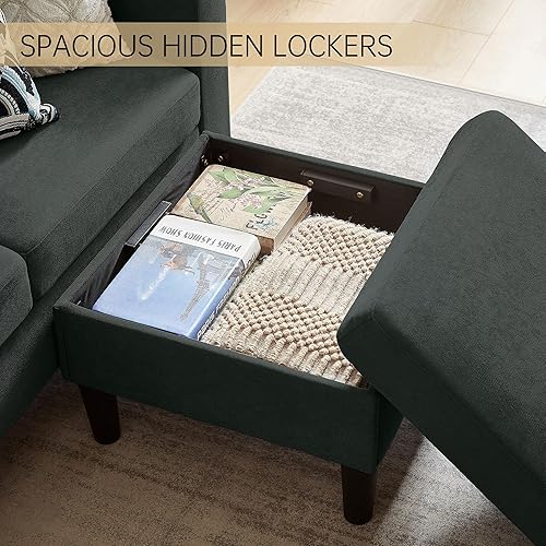 Miniatura 6 de Juego de sofá cómodo de 2 piezas, sofá de 3 plazas y 2 plazas y sofá biplaza con otomana, juegos de sofá moderno para sala de estar,