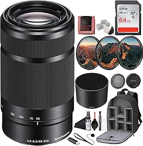 Sony E 55-210mm F4.5–6.3 OSS Telephoto Zoom Lens (SEL-55210)