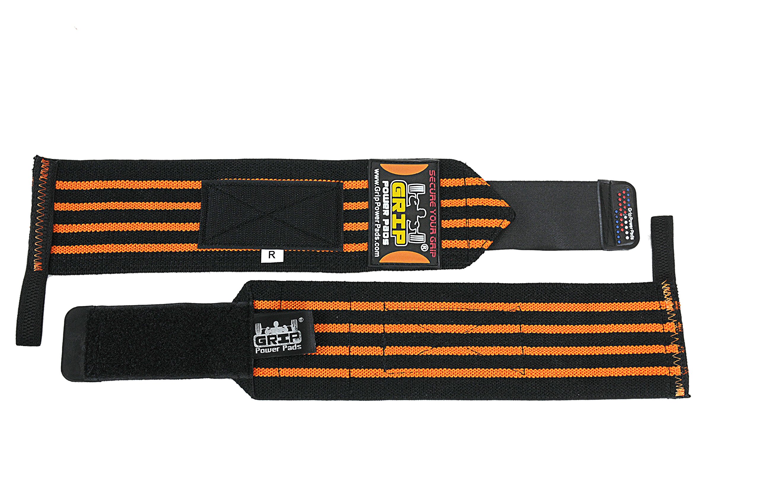 Grip Power Pads Fasce per Allenamento 1 Paio (2 Fasce), per Palestra, polsiera in Cotone, per Uomo e Donna, di Prima qualità, con PRO Rubber