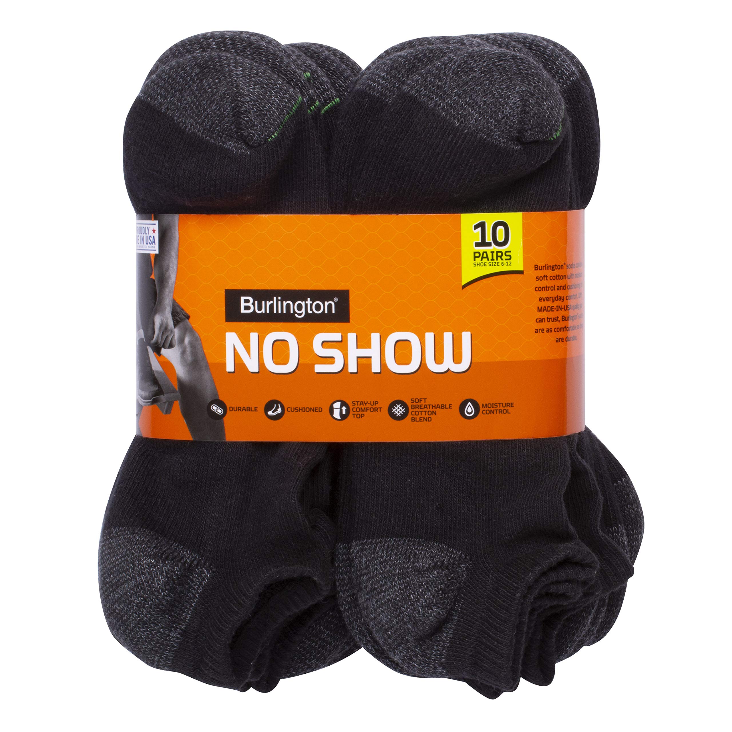 BurlingtonMens Comfort Power Men's No Show Sock By Burlington Casual Sock