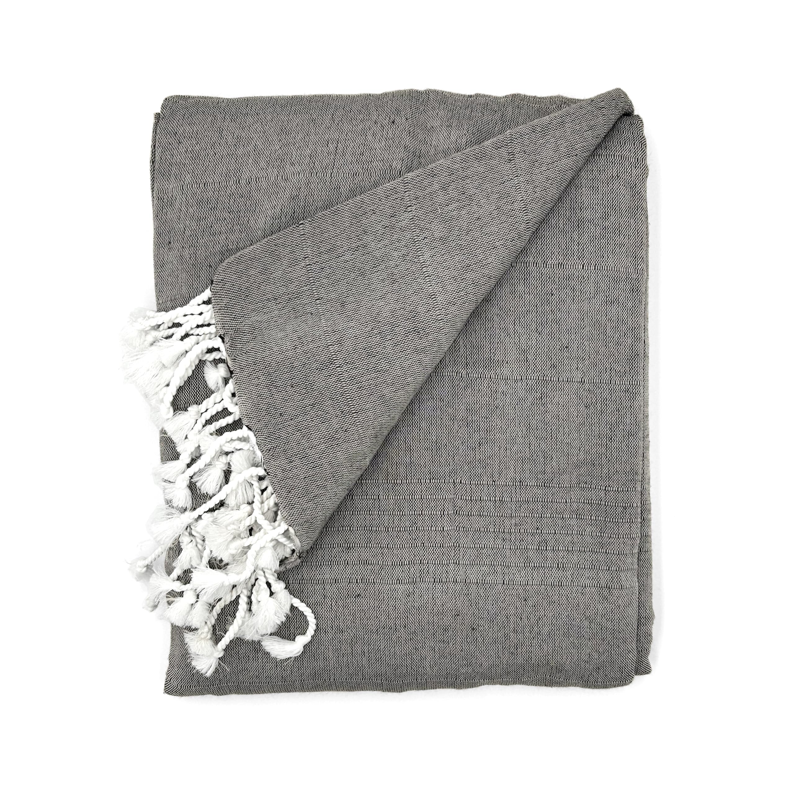 Cardenal Textil - Foulard Multiusos Peñíscola, Plaid para Cama, Manta para Cama, Cubre Sofá, Marrón, 230 x 260 cm