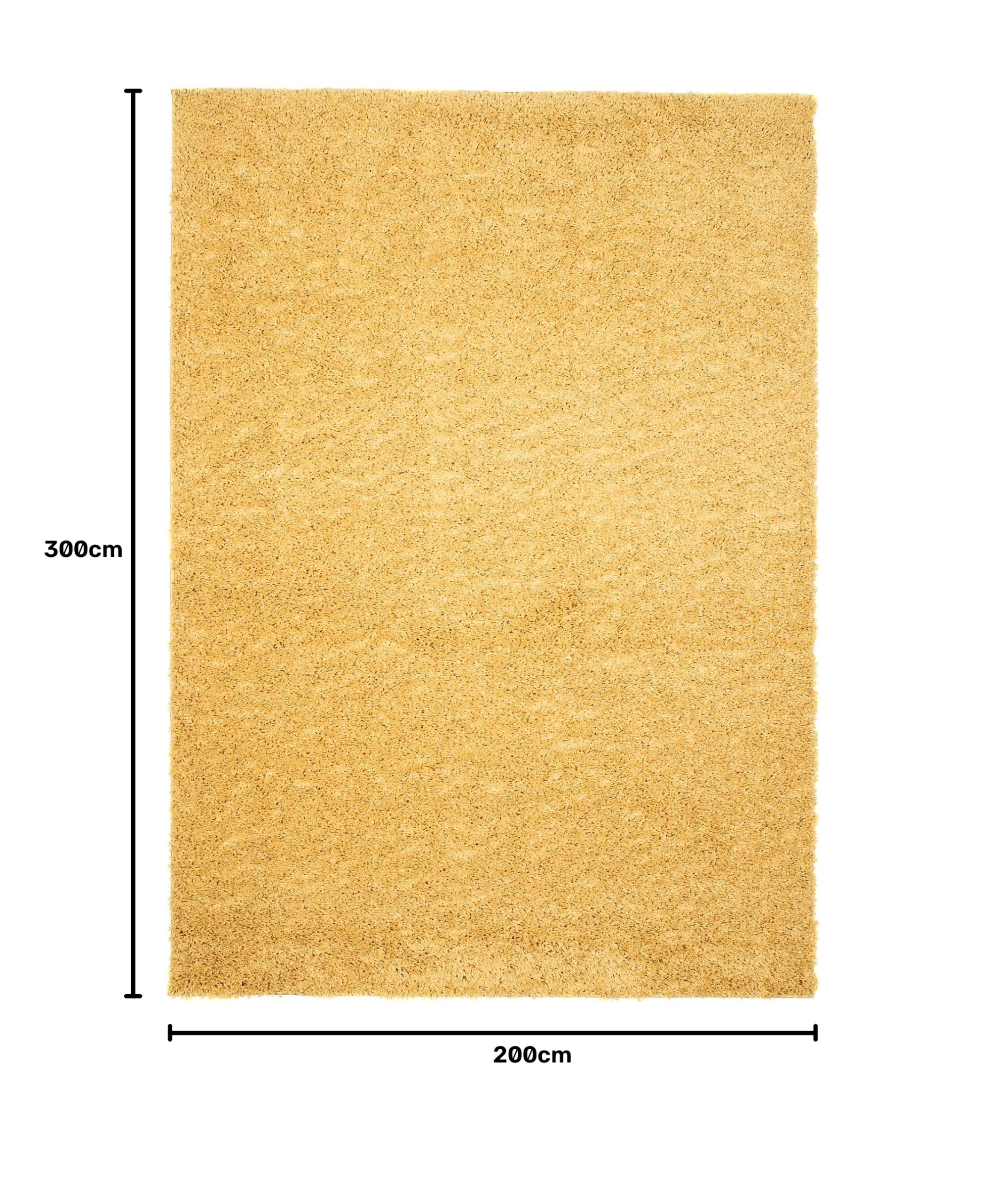 Essence dywan Shaggy, wysokie runo, żółty musztardowy, jednokolorowy, miękki, nowoczesny, prostokątny, do salonu, sypialni, Ökotex 240 x 330 cm