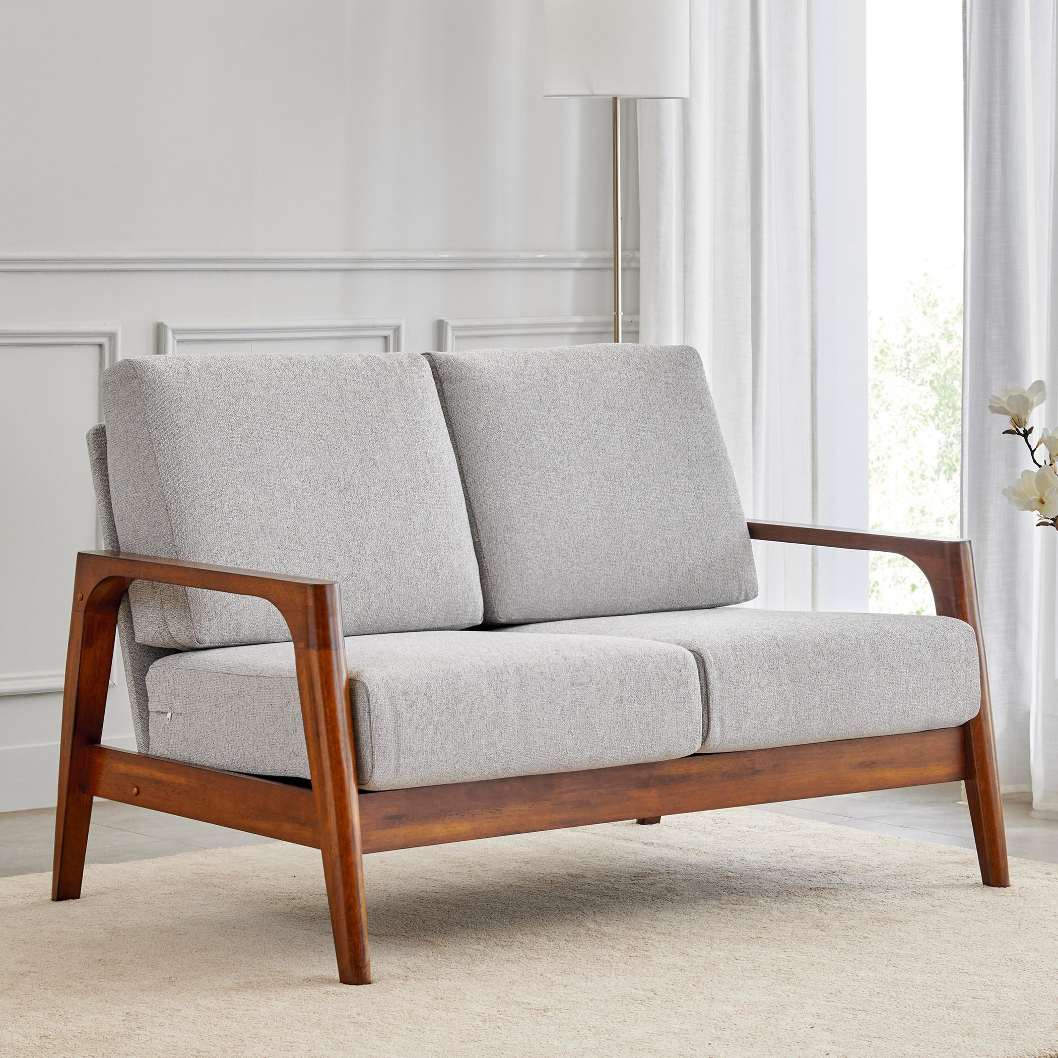 Home Centre Mayfair Fabric 2-Seater Sofa - Grey-image-45