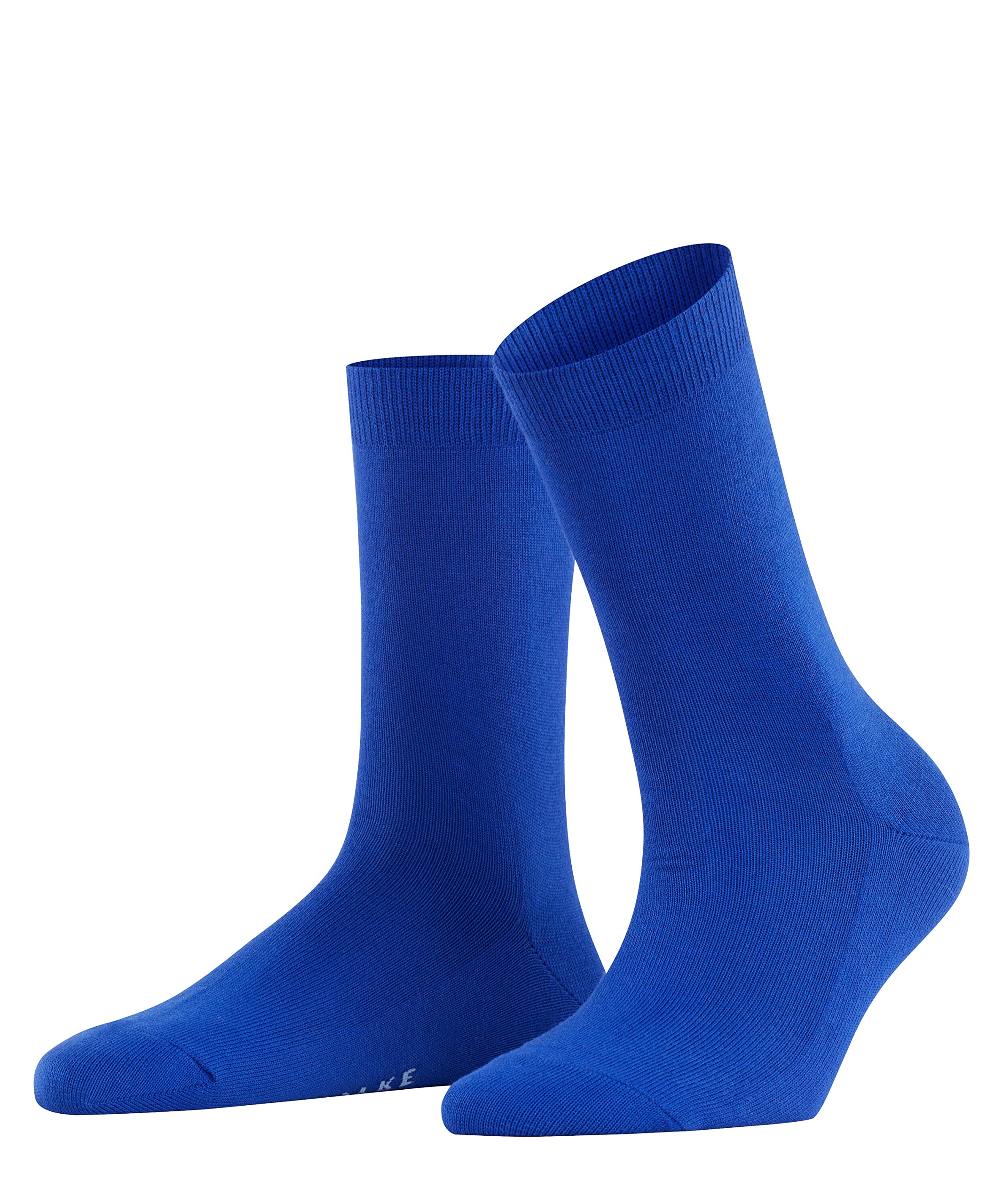 FALKE Family Coton Unies sans Motif 1 Paire Chaussettes, Bleu (Imperial 6065), 39-42 Femme